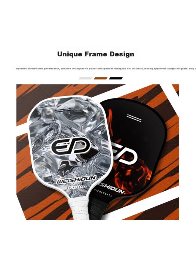 Weishidun Pickleball Paddle Ice And Fire Set Carbon Fiber T300 Indoor Outdoor Sports Equipment - Image 4