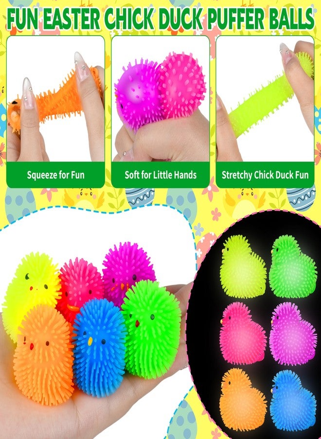 Seifar 24 Pack Easter Eggs Prefilled Egg Set, Plastic Eggs Filled with Flashing Chick Puffer Balls, Easter Hunt Basket Stuffers with Stress Relief Fidget Toys Squeeze Ball for Egg Hunt Party Favor - Image 3