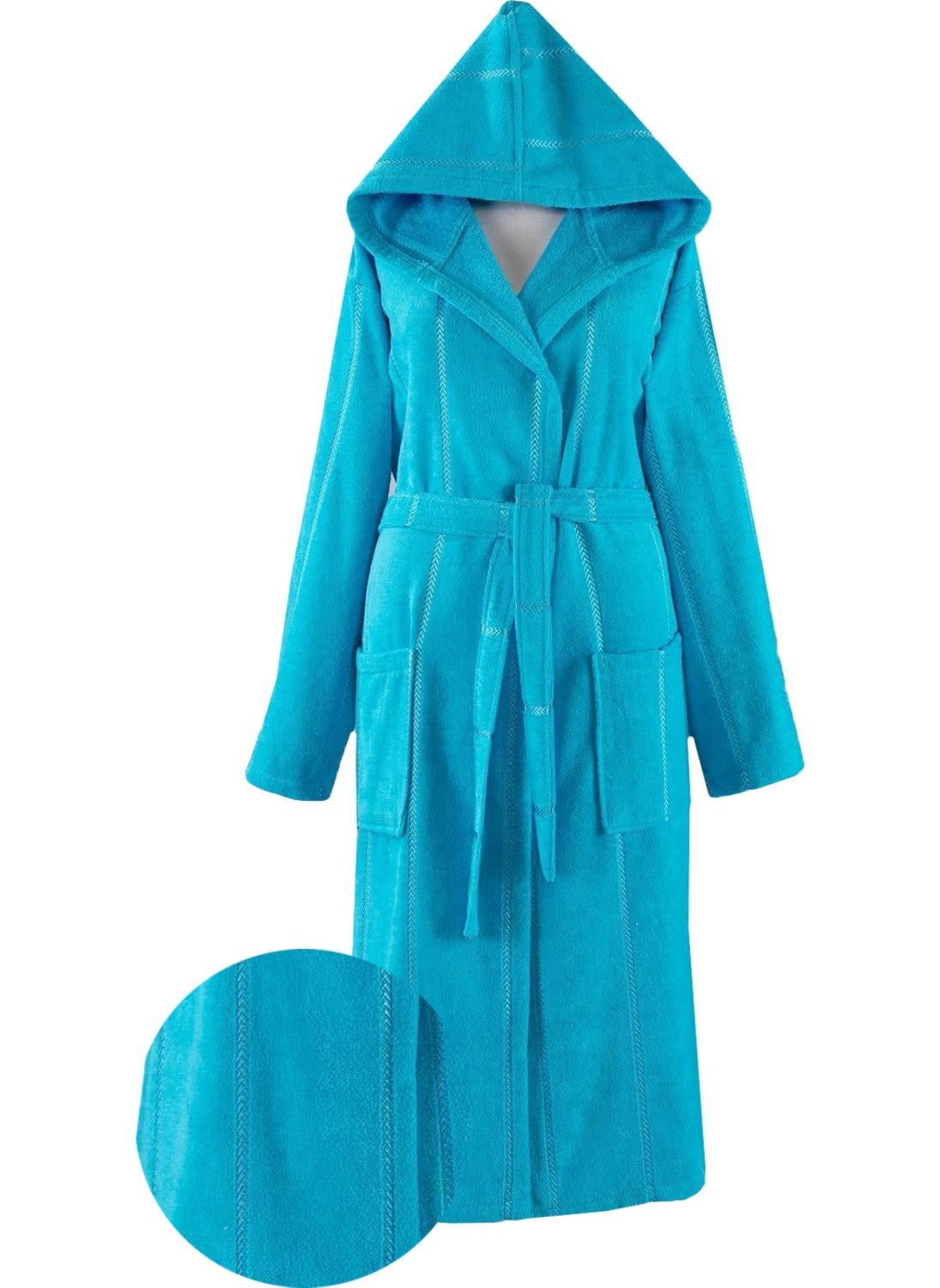 Dilbazz Home Textile Hooded Bathrobe Turquoise Color L-XL Size - pzsku/Z9191C4A4BDCB57EBC149Z/45/_/1731147592/a5106b17-204c-4e3a-a6d1-43d60f4a5dd3