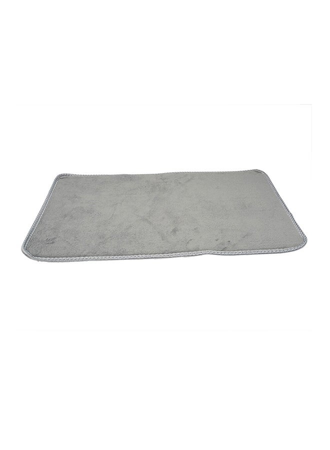 NIBEMINENT Anti-Skid Solid Pattern Doormat Grey 40 x 60cm