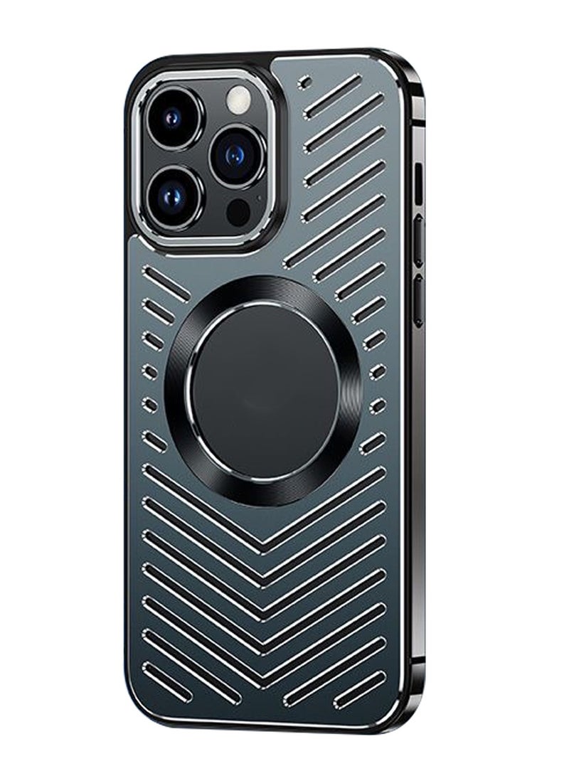 Magsafe Magnetic Case for iPhone 12 Pro Max 6.7 inch Cool and Breathable Cover Black - Image 1