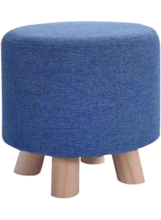 لينجوي مسند قدم عثماني دائري ناعم مع مسند قدم عثماني بأرجل خشبية غير قابلة للانزلاق - Image 5