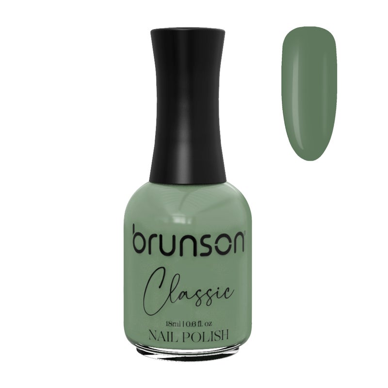 brunson طلاء أظافر كلاسيكي 4 في 1 بتأثير جل شمسي جاف سريع بألوان أظافر مع مقوي أظافر طويل الأمد مقاوم للتقشير نباتي عضوي خالي من الهيما للمانيكير والبيديكير