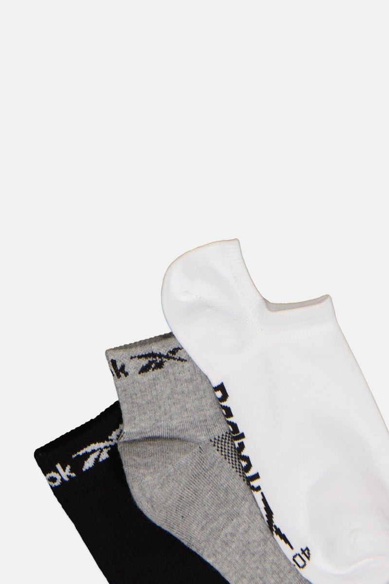 Reebok Men 3 Pairs Crew Ankle And ivisible Socks Set, Multicolor - Image 2