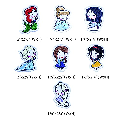 Octory Princess Iron On Patches for Clothing Saw On/Iron On Embroidered Patch Applique for Jeans, Hats, Bags (Full Set) - Image 2