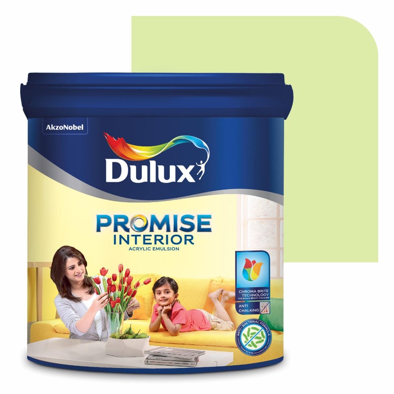 Dulux Promise Interior Emulsion Paint (1L, Garden Haven) | Wall paint with Chroma Brite Technology for brighter longer-lasting colors | Rich finish | Anti-chalk | Water-based | 3-year warranty - Image 4