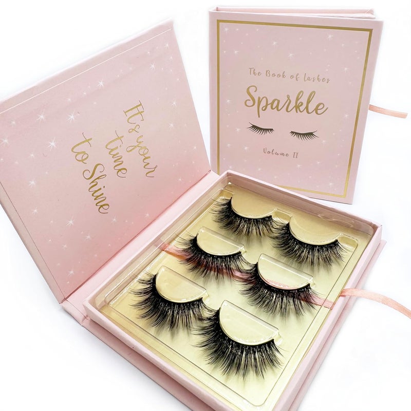 Volume 2 - Sparkle - (Reusable False Eyelashes) - (Cruelty Free) - (3 Pairs)