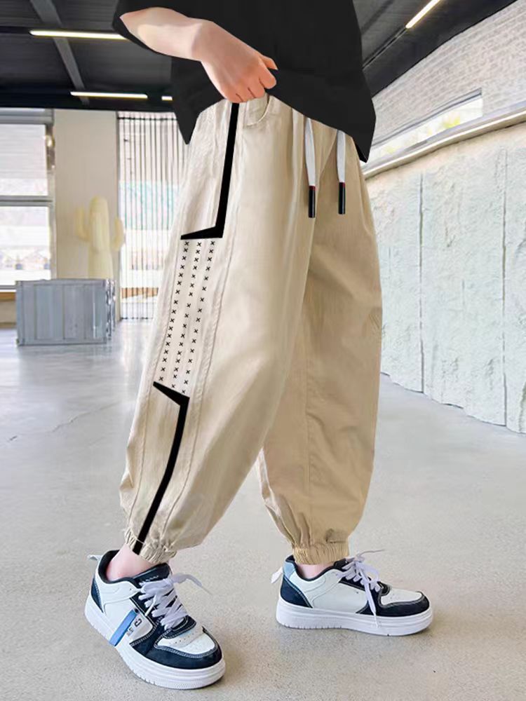 Boys' Quick-Drying Sports Pants Boys' Korean-Style Thin Summer Anti-Mosquito Pants Big Children'S Ice Silk Casual Pants - Image 4