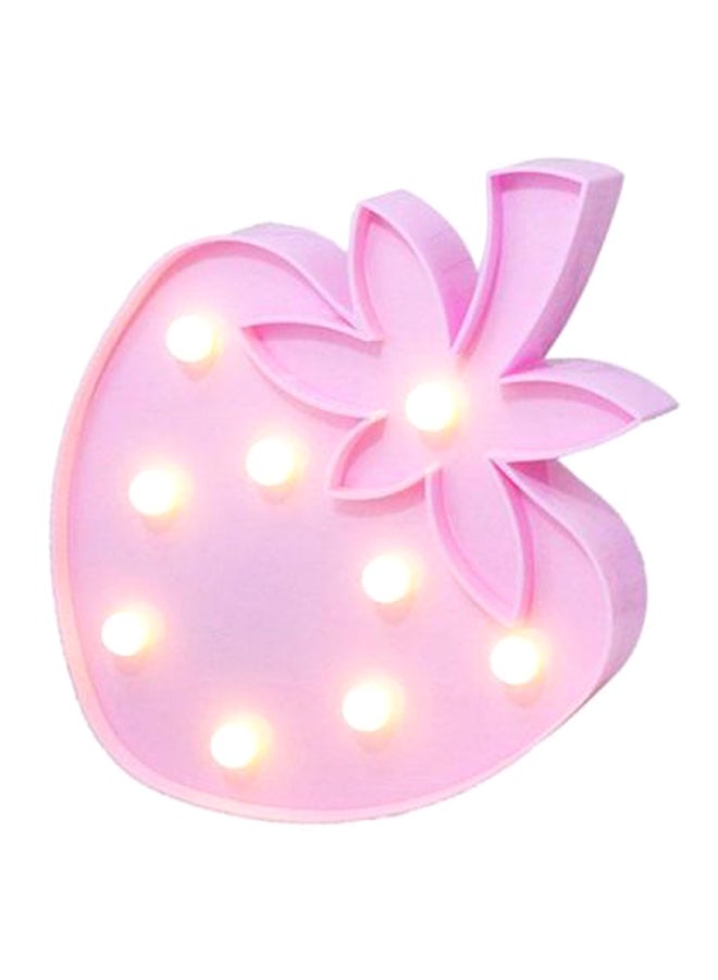 NIBEMINENT 3D Strawberry Shaped Wall Light Pink - Image 1