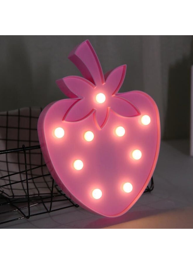 NIBEMINENT 3D Strawberry Shaped Wall Light Pink - Image 3