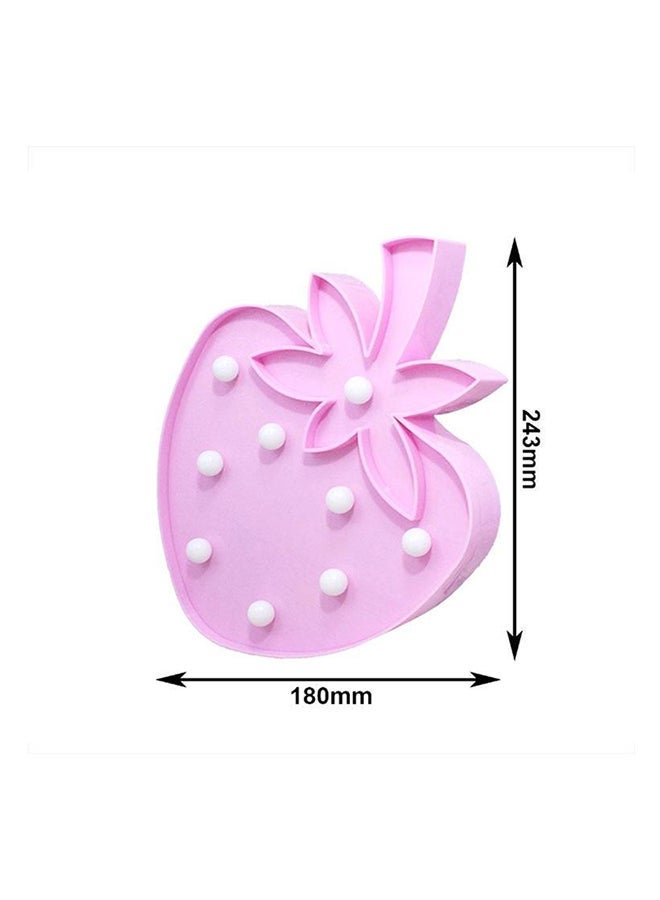 NIBEMINENT 3D Strawberry Shaped Wall Light Pink - Image 2