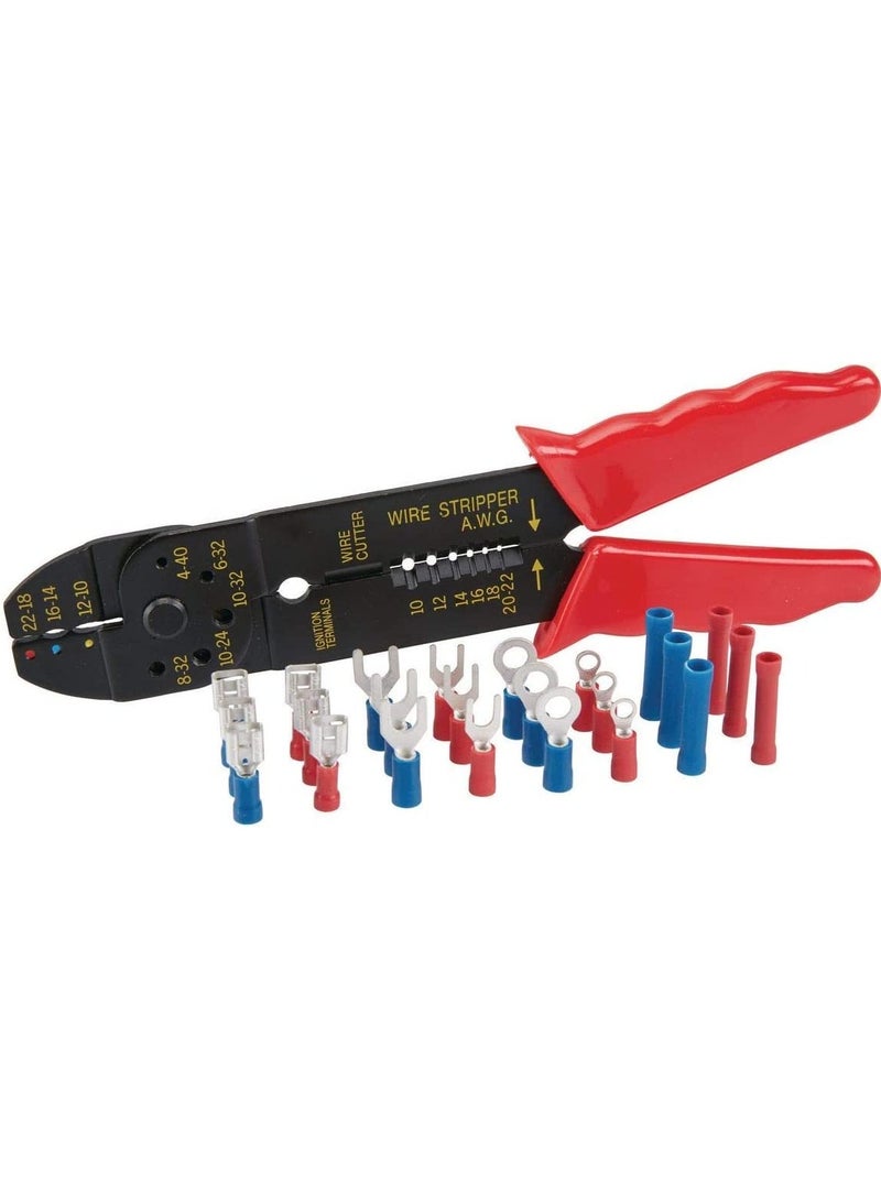 Wire Crimper Stripper Tool Cutter Electrical Pliers Cable Termin - Image 1