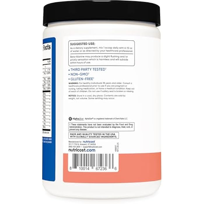 Nutricost Stim-Free Pre-Workout, 30 Servings (Pink Lemonade) - Caffeine Free, Stimulant Free, Non-GMO, Gluten Free - Image 4