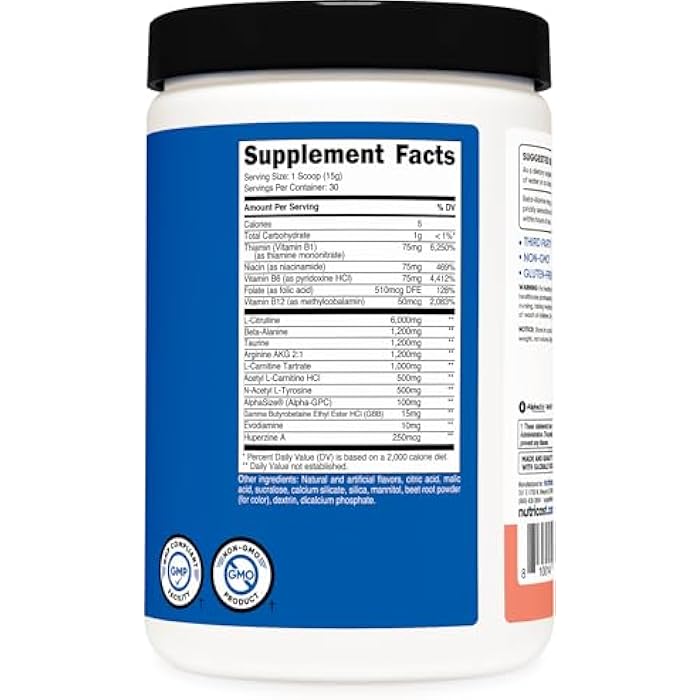 Nutricost Stim-Free Pre-Workout, 30 Servings (Pink Lemonade) - Caffeine Free, Stimulant Free, Non-GMO, Gluten Free - Image 5