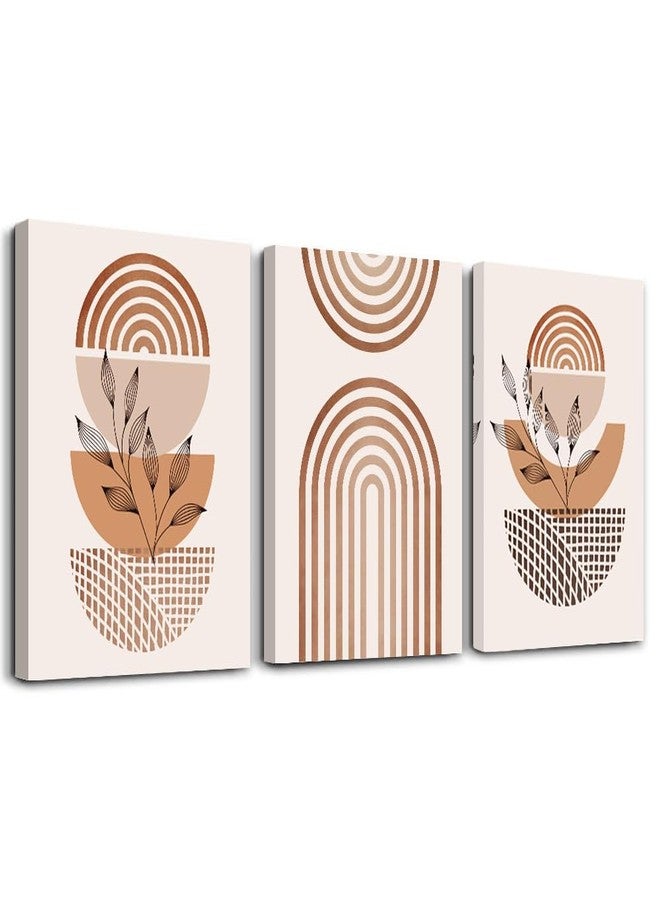 DZRWUBHS Boho Wall Decor Canvas Art Set - Living Room, Bedroom, Office - Abstract Line Paintings - 3 Piece Set - 12x16 - Image 1