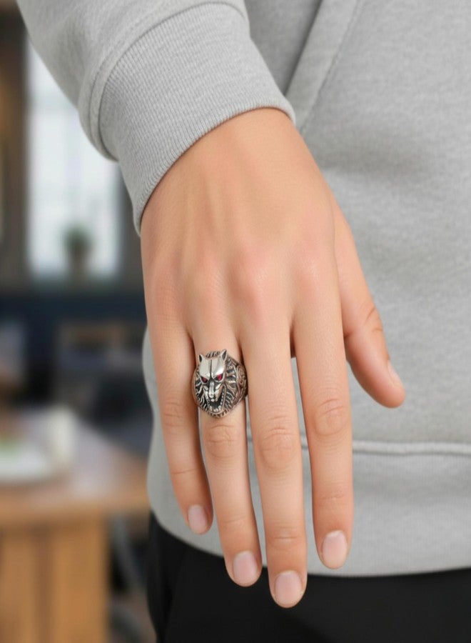 THE MEN THING Royal Series - BLOODFANG WOLF RING- Pure Stainless Steel Men’s Steel-Plated Ring – Statement Luxury Jewelry (Size :15-17-18-21-24-27-28-30) (21) - Image 2