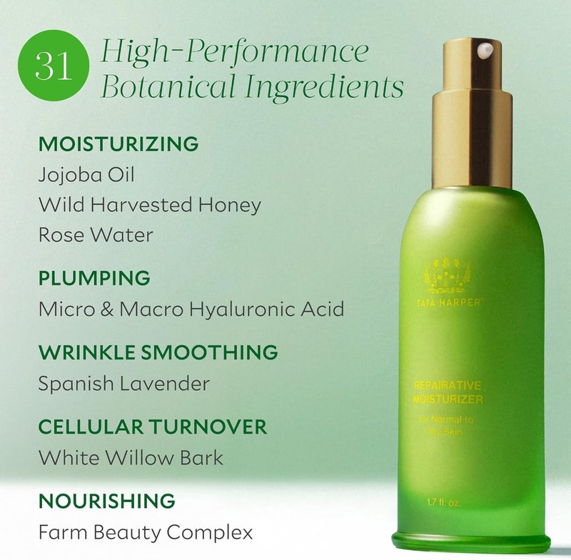 Tata Harper Repairative Moisturizer 1.7oz (50ml) - Ultra-Hydrating Anti-Aging Cream for Normal to Dry Skin - Image 3