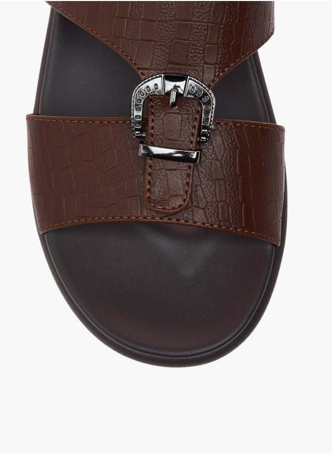 LBL by Shoexpress Buckle Accent Slip-On Arabic Sandals  - Image 3