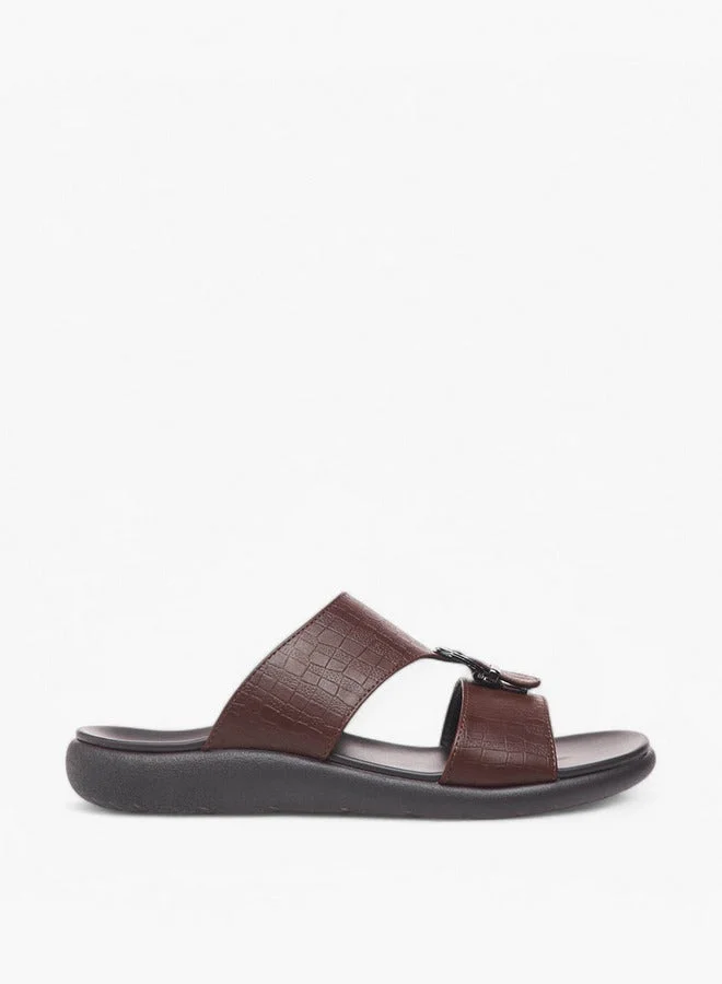 Buckle Accent Slip-On Arabic Sandals