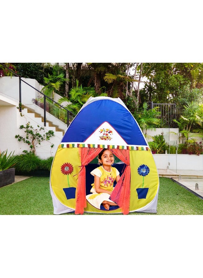 HomeCute HOMECUTE Foldable Popup Play Tent House for Kids,Outdoor & Indoor Use, 3 Year to 12 Years 110 x 110 x 120 cm (Multi Color)  - Image 3