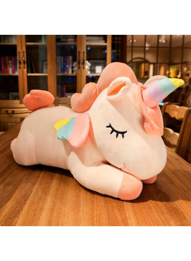 Angel Rainbow Unicorn Plush Toy - Large Size (Pink) - Image 2