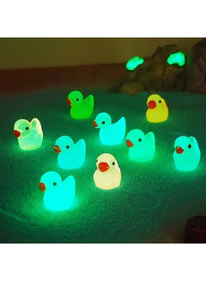 Relex Pack of 100 Mini Luminous Ducks, Multicoloured Resin Ducks, Tiny Duck for Garden Micro Landscape Ornament, Bonsai, Fish Tank, Aquarium Garden Decoration - Image 2