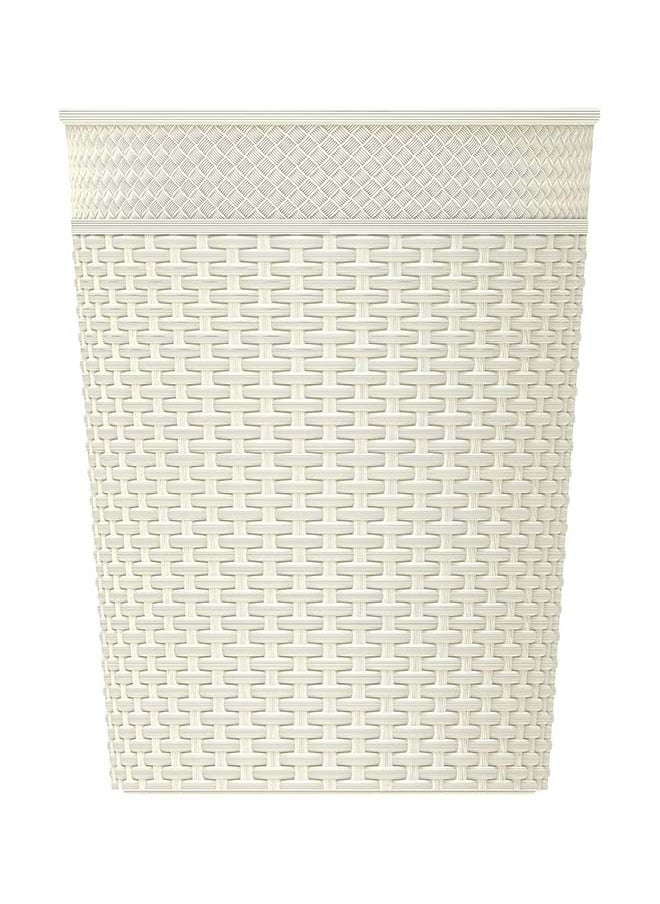 Cosmoplast - 6L Cedarattan Round Waste Basket (Off White) - Image 1