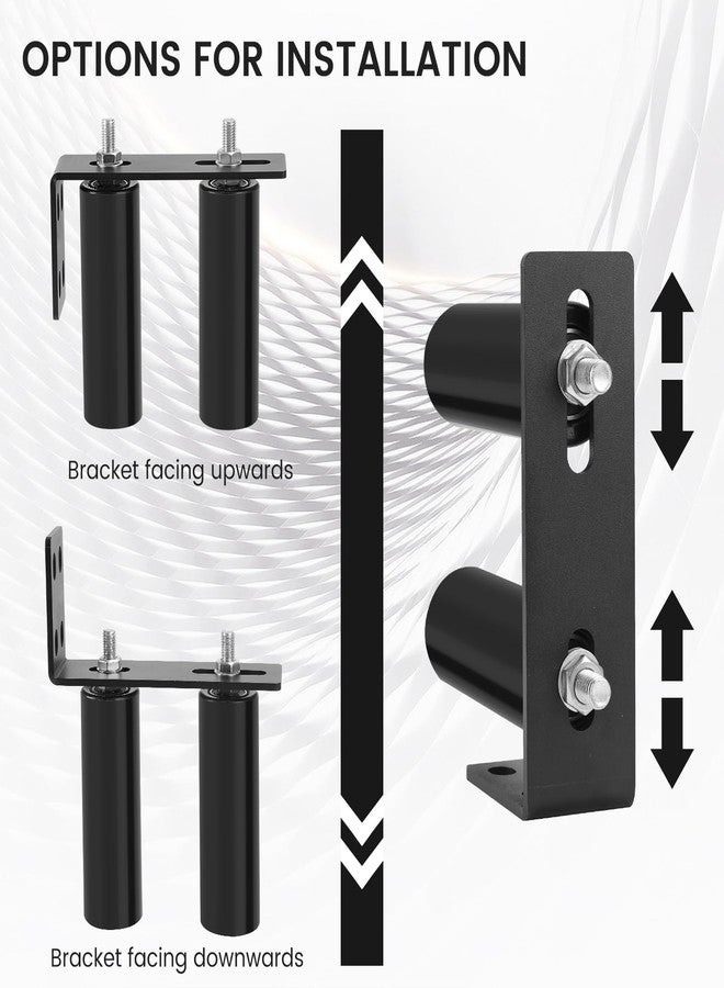 Neiteli 6"Gate Roller Guide,Sliding Gate Hardware with L-Sliding Gate Brackets,Sliding Gate Kit,Universal Adjustable Heavy Duty Sliding Gate Rollers,Rolling Gate Hardware Kit - Image 4