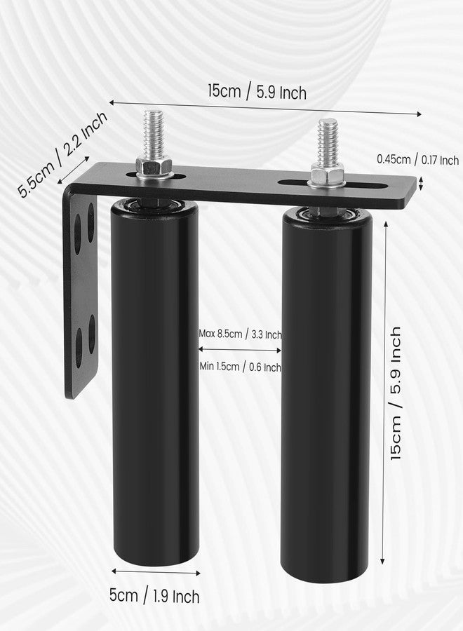 Neiteli 6"Gate Roller Guide,Sliding Gate Hardware with L-Sliding Gate Brackets,Sliding Gate Kit,Universal Adjustable Heavy Duty Sliding Gate Rollers,Rolling Gate Hardware Kit - Image 2