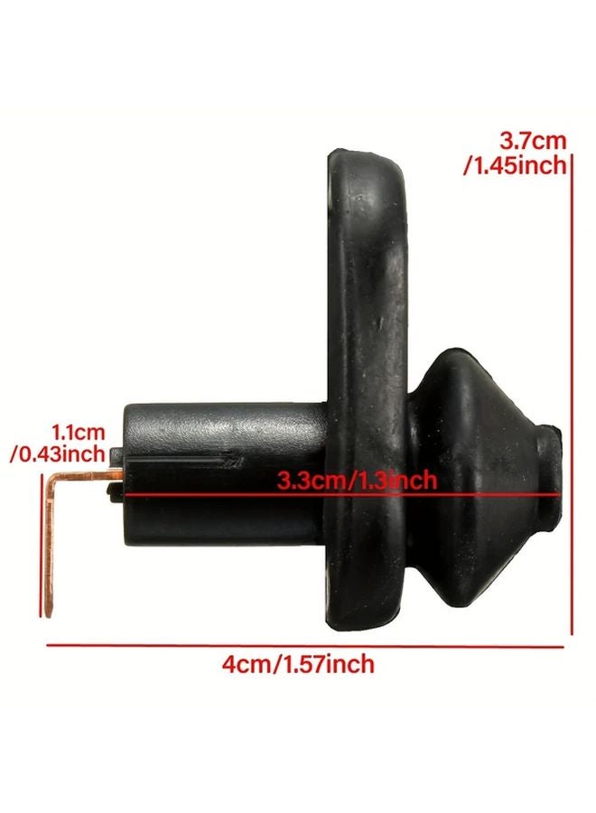 4pcs Universal Black Car Interior Door Light Switch Button Engine Hood Plug - Image 3