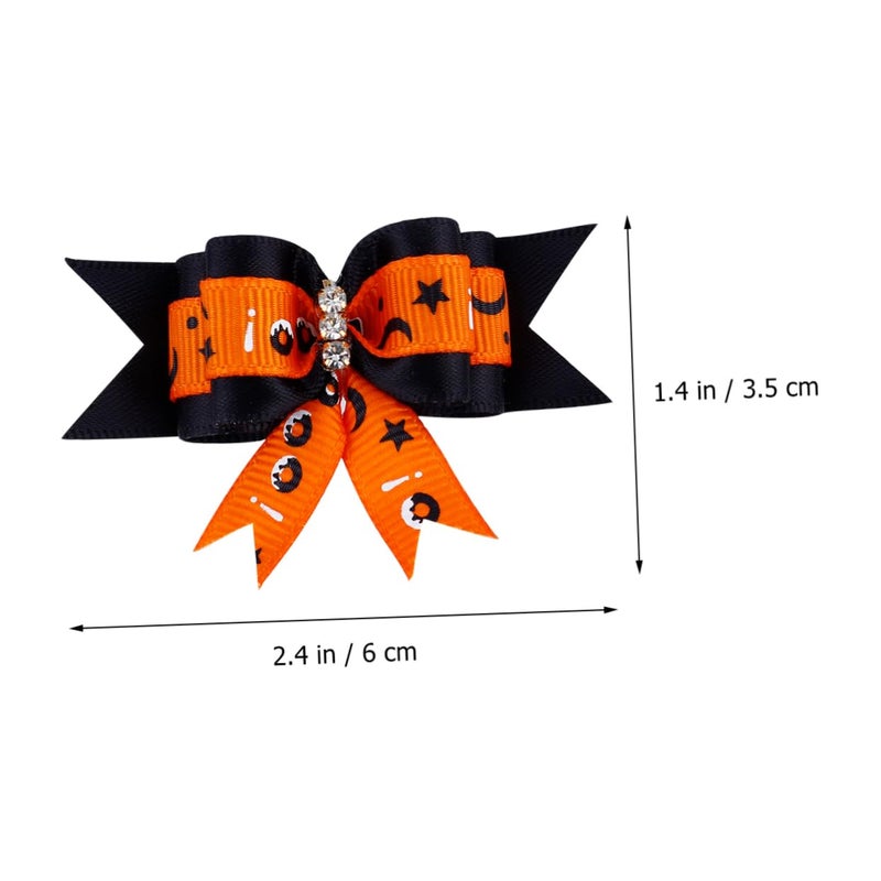 Halloween Pet Hair Flower Accessories 10PCS Floral Design Dog Cat Headdress Rubber Bands - Image 3