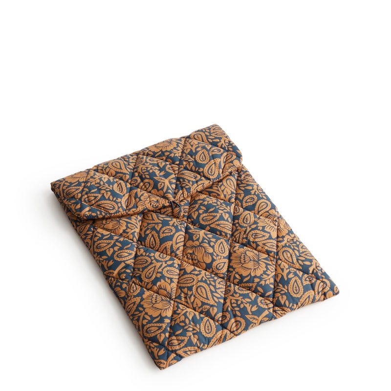 Vera Bradley Women's Featherweight Small Envelope Tech Sleeve, Lotus Montage Roasted Pecan, One Size