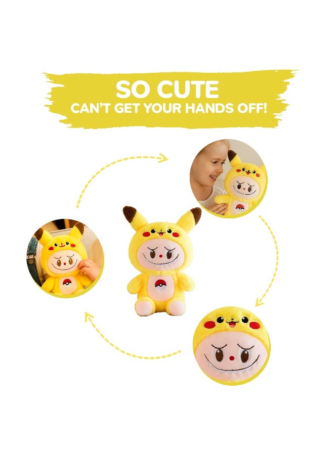 Galaxy Toys Poke Pika 23Cm Plush Toy Soft Mini Stuffed Doll With Big Ears Kawaii Collectible Pikachu Style Labubu Inspired Little Monster Design  - Image 3