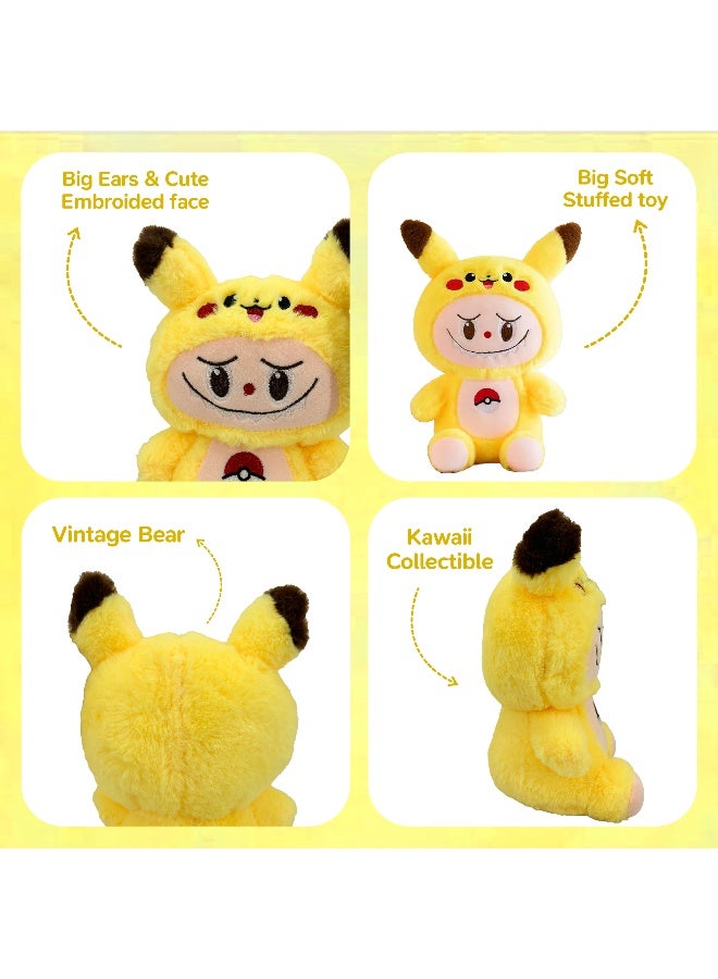 Galaxy Toys Poke Pika 23Cm Plush Toy Soft Mini Stuffed Doll With Big Ears Kawaii Collectible Pikachu Style Labubu Inspired Little Monster Design  - Image 2