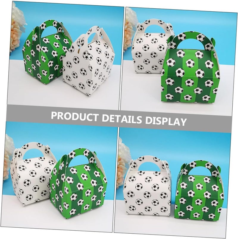 VERDANVERSE 50pcs Football Candy Boxes Green Paperboard Soccer Party Favor Boxes Birthday Wedding Holiday Candy Cases for Sports Game Treats - Image 4