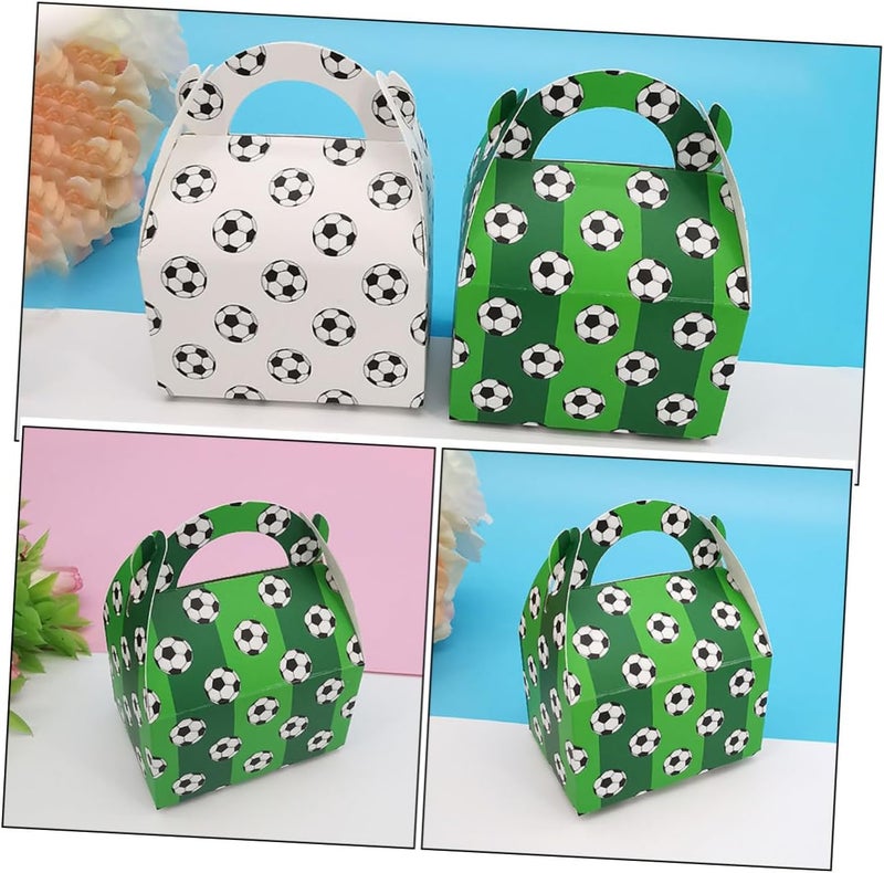 VERDANVERSE 50pcs Football Candy Boxes Green Paperboard Soccer Party Favor Boxes Birthday Wedding Holiday Candy Cases for Sports Game Treats - Image 3
