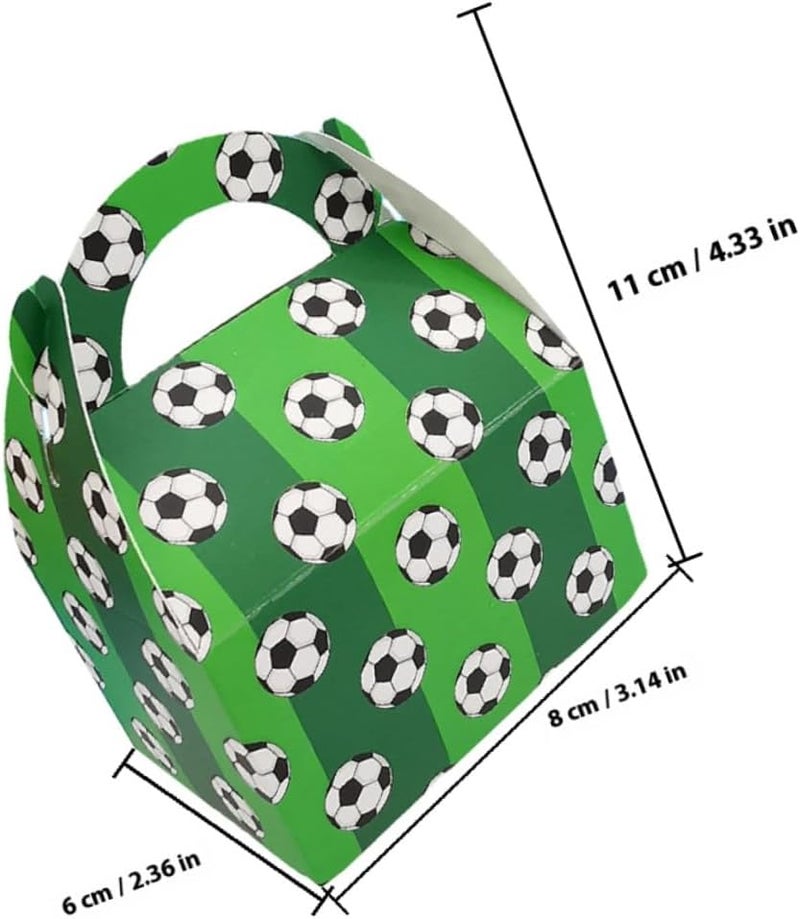 VERDANVERSE 50pcs Football Candy Boxes Green Paperboard Soccer Party Favor Boxes Birthday Wedding Holiday Candy Cases for Sports Game Treats - Image 2