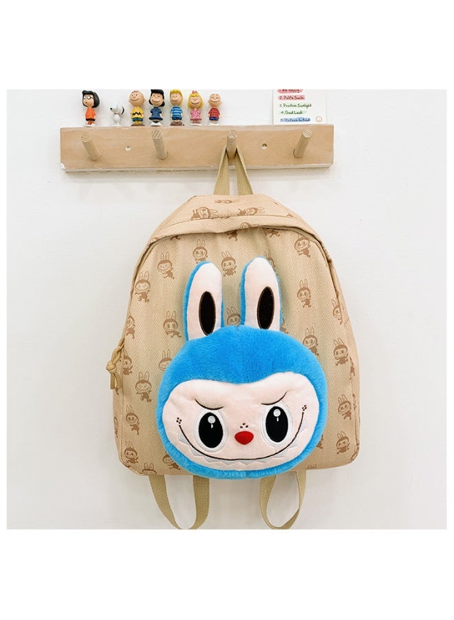 LABUBU New Style Backpack Labu Plush Big Eyes Cartoon Cute Small Backpack Travel Leisure High Value Backpack 36*32*12CM - Image 2