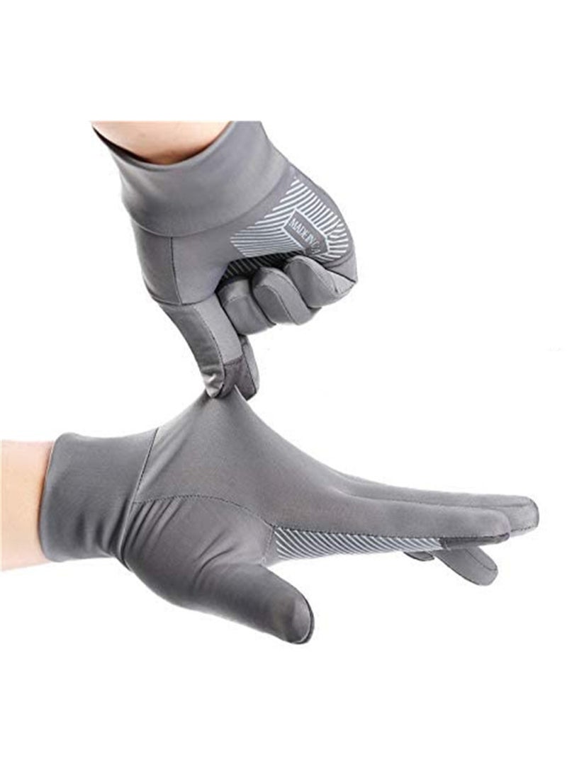 LEVGLAKE Ice Silk Non-Slip Gloves Sunscreen Gloves Summer UV Protection Riding Fishing Gloves - Image 2