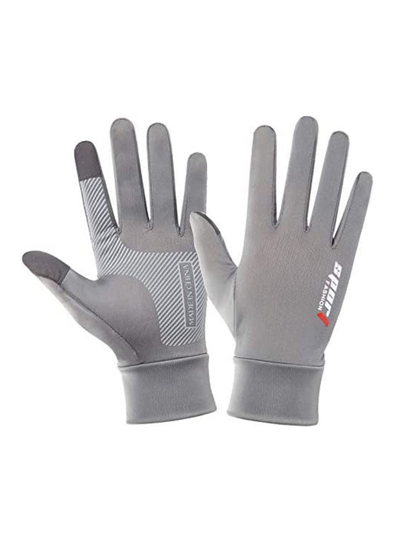 Generic Ice Silk Non-Slip Gloves Sunscreen Gloves Summer UV Protection Riding Fishing Gloves  - Image 2