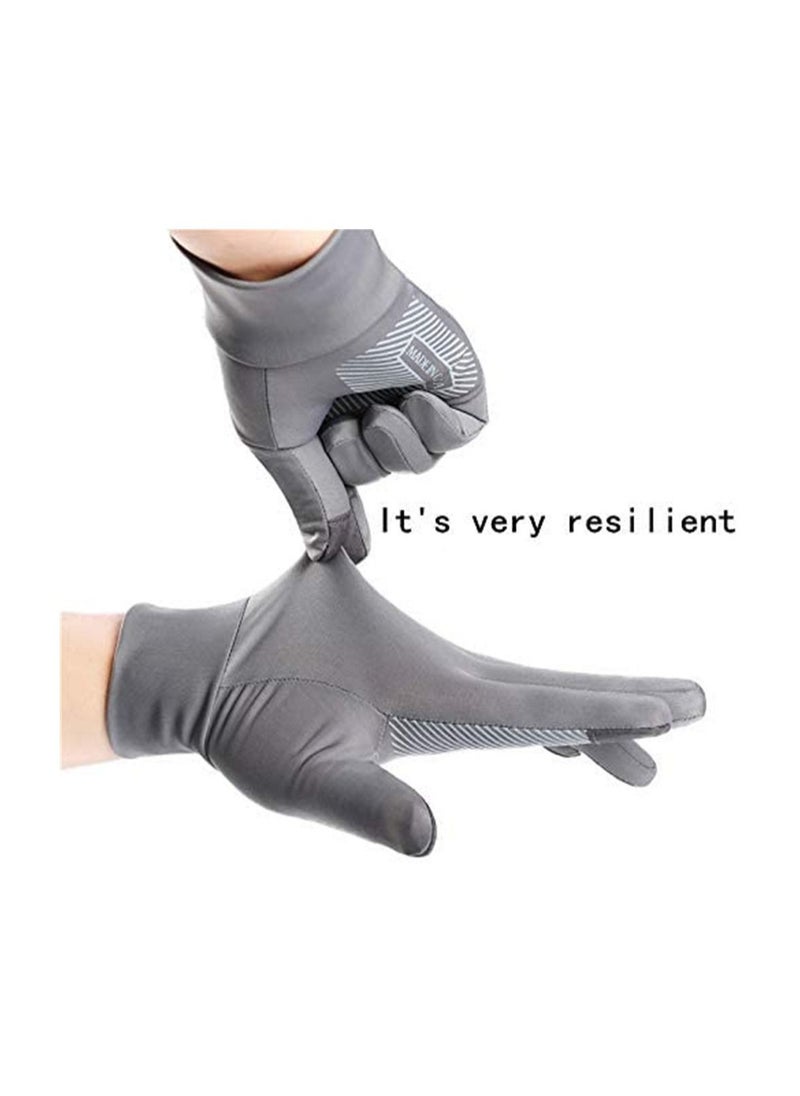 Generic Ice Silk Non-Slip Gloves Sunscreen Gloves Summer UV Protection Riding Fishing Gloves  - Image 3