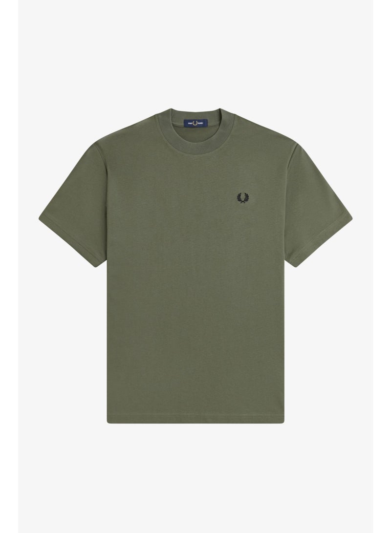 FRED PERRY قميص قصير الأكمام غير رسمي بياقة دائرية مع شعار مطرز من فريد بيري - Image 2