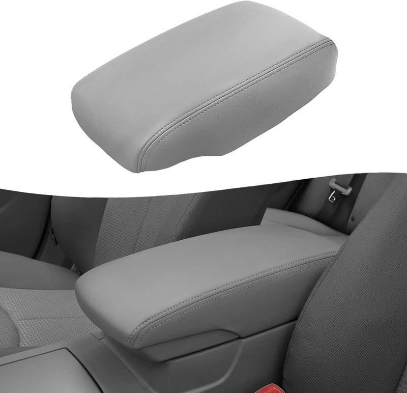 KBH غطاء مسند الذراع لوحدة التحكم المركزية من Auto Center لسيارة Toyota Camry 2007-2011، جلد فينيل مايكروفايبر، تقليم استبدال وحدة التحكم، رمادي (بدون غطاء) - Image 1