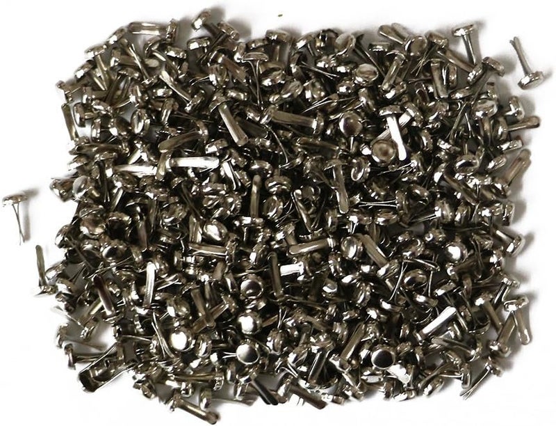 LGEGE YEJI 200pcs Silver Mini Metal Brad Paper Fastener for DIY Craft 5mm, Paper Crafts, Scrapbooking, Card Making - Image 4