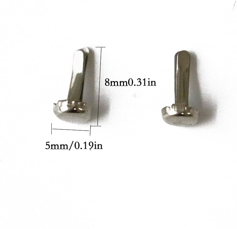 LGEGE YEJI 200pcs Silver Mini Metal Brad Paper Fastener for DIY Craft 5mm, Paper Crafts, Scrapbooking, Card Making - Image 2
