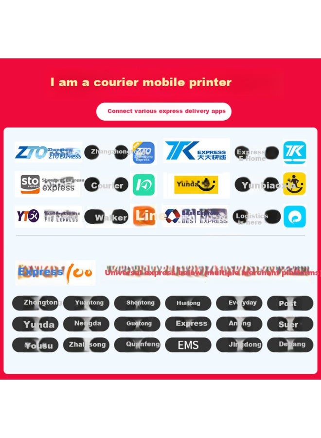 Hprt A300l Courier Portable Warehouse Label Pickup Code Mobile Bluetooth Universal Thermal Printer For Sto Express, Mama Post Station, Rabbit Express, And Face Express Delivery Label Printing Machine - Image 3