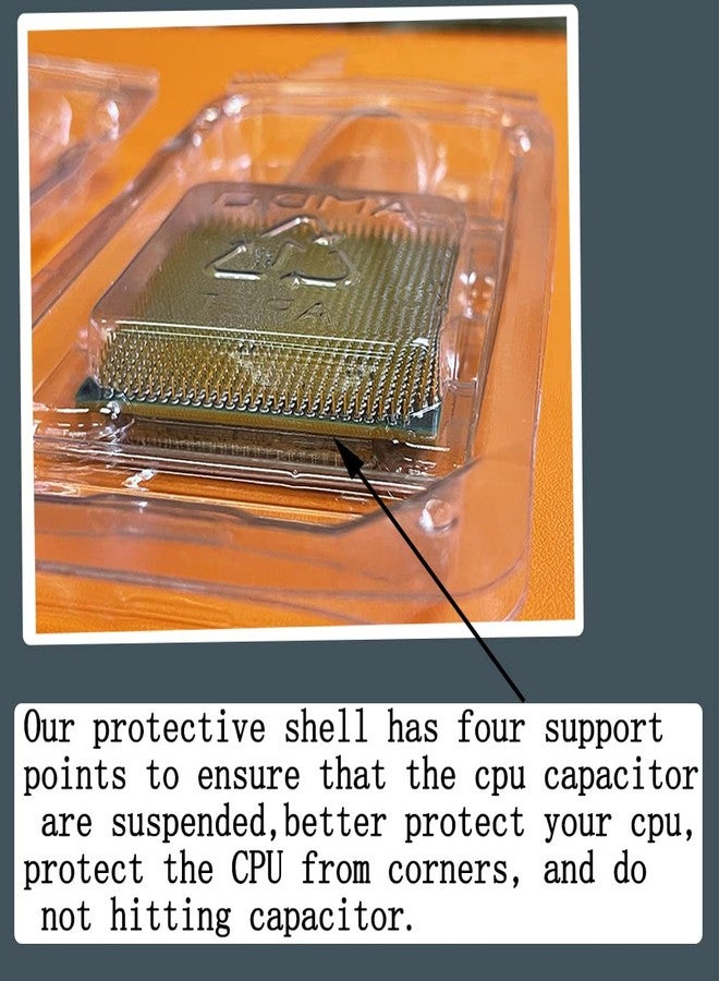 Daarcin 10pcs AMD CPU Protective Thicken Plastic Clamshell Case Trays Suitable with 10pcs Antistatic Bags and Labels (AMD) - Image 3