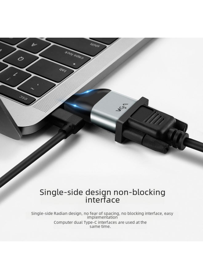 Generic - Type-c To Hdtv Adapter For 4k60hz Hd Video Transmission Vga/mdp/gb/mdp Screen Projection High-definition Digital Converter-Color:Generation C Revolution VGA Female Short Line - Image 1