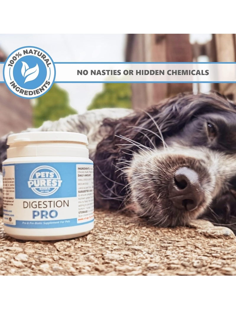 Pets Purest Digestive Prebiotic Probiotic for Dogs Cats and Pet 100 percent  Natural Fibre Digestion Enzymes Immune Support Supplement for Gut Health and Healthy Stools - Image 5