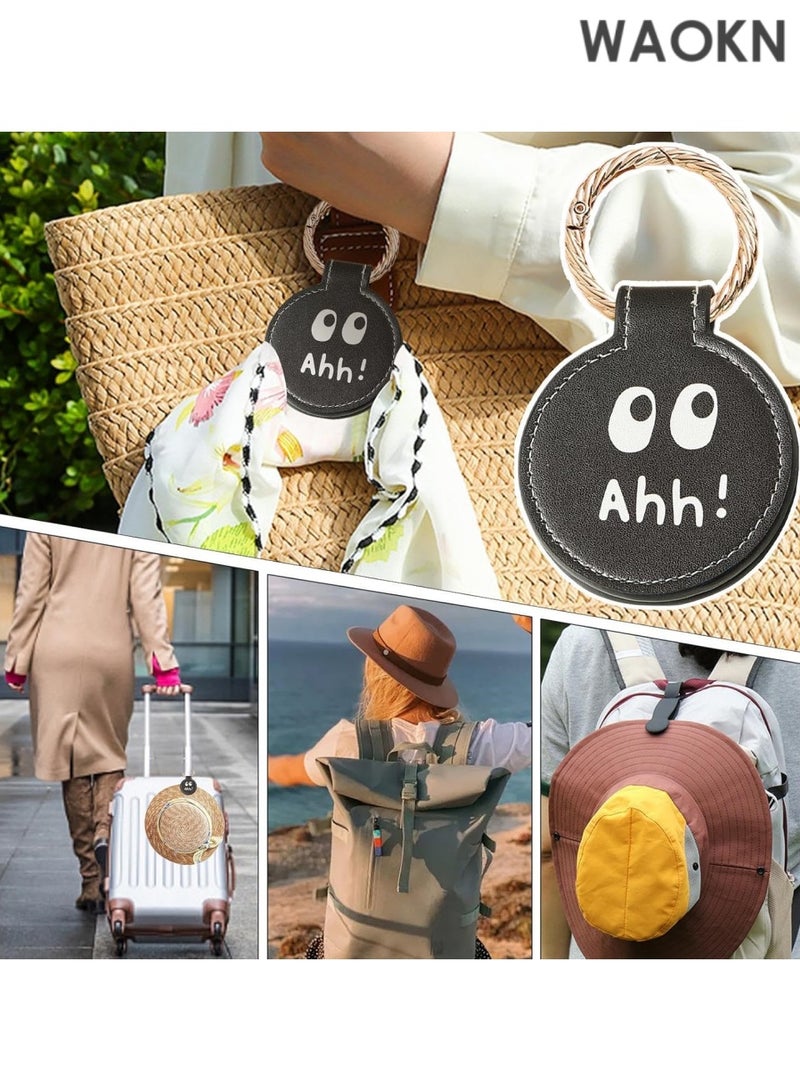 دبليو أيه أو كي أن مشبك قبعات للسفر - مشبك مغناطيسي لطيف لحقيبة القبعات | ملصقات حقائب سفر متعددة الاستخدامات، منظم قبعات محمول، حامل قبعات للسفر في الهواء الطلق، حقيبة يد - ملحقات سفر أساسية للعطلات - Image 3